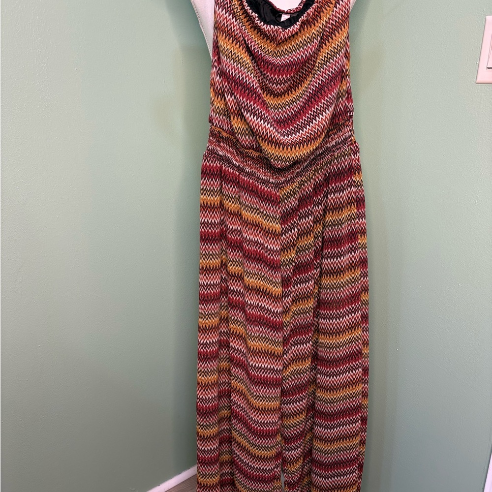 Multicolor Chevron Jumpsuit - Picture 2 of 8